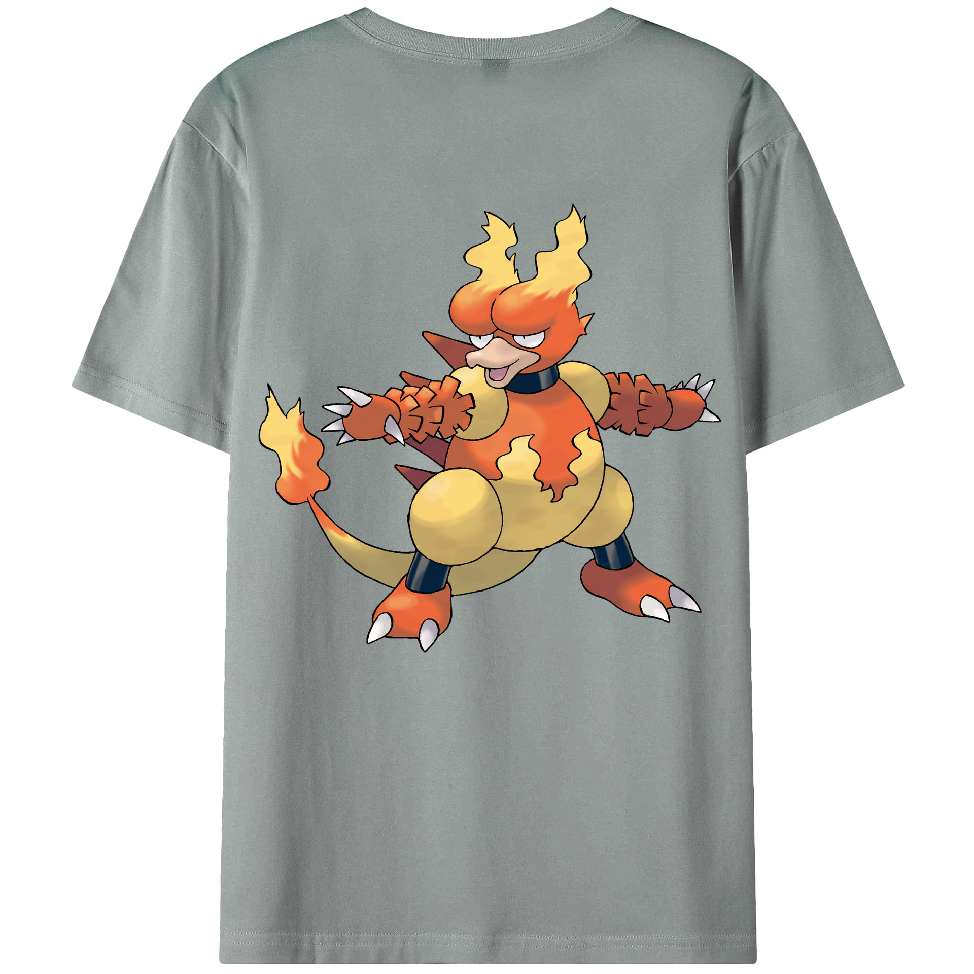 （画像用） ポケットモンスター Pokémon 綿100％ メンズ半袖Tシャツ（バックプリント） 通気性